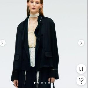 NWT Zara Limited Edition Women's Black  Cropped Trench Coat Size Small